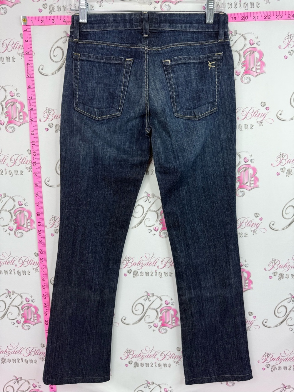 DAVID KAHN jeans Women's Dark Wash Boot Cut Jeans - Classic Mid-Rise - Picture 2 of 12